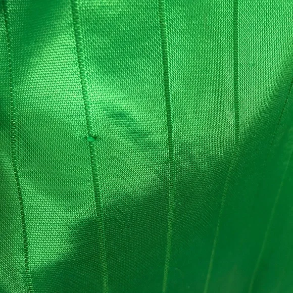 Vintage 90’s Adidas Green V-Neck Jersey with White Stripes, Size Med - Picture 4 of 8